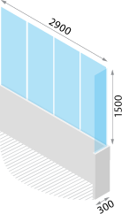 Лоджия панельного дома: схема безрамного остекления